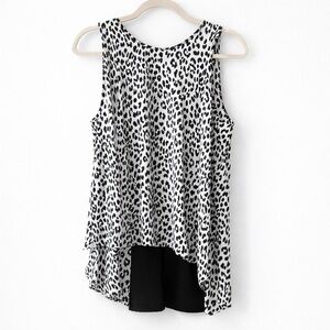 XS Parker Cheetah Print Top with Open Back